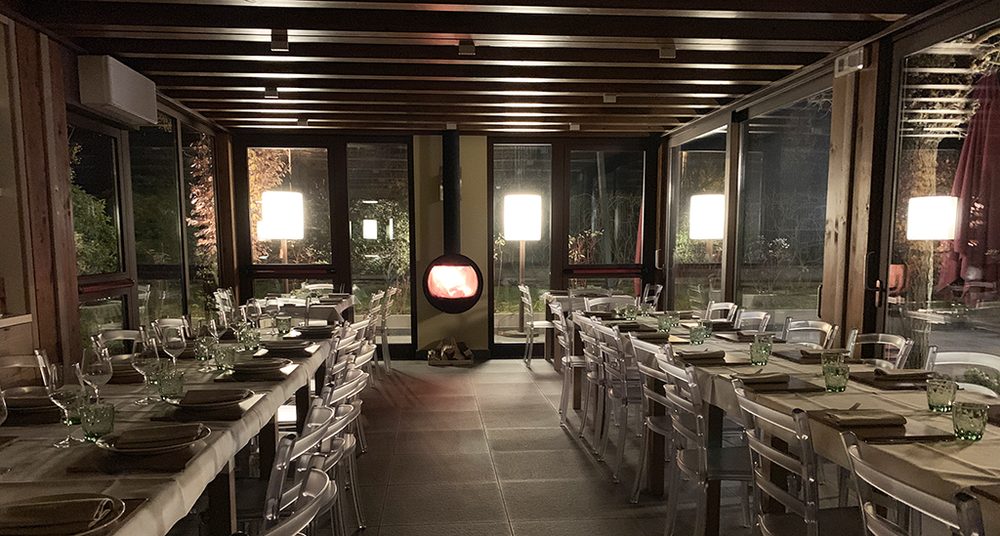 Sala con camino
